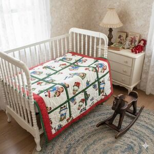 Raggedy‎ Ann and Andy Blanket Handmade Childrens Play Mat Quilted 37x33" Nursery